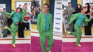 O Μπραντ Πιτ... «πετούσε» από τη χαρά του στην πρεμιέρα του «Bullet Train»