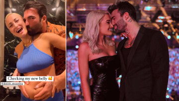 Δημήτρης Αλεξάνδρου: Χαϊδεύει την κοιλιά της Ιωάννας Τούνη περιμένοντας τον γιο - Βίντεο