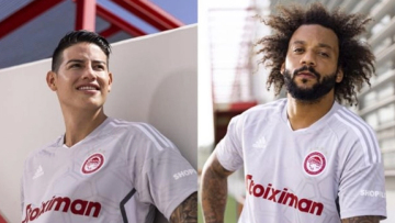 Μαρσέλο-Χάμες Ροντρίγκες: Ποζάρουν και λανσάρουν τη γκρι φανέλα του Ολυμπιακού