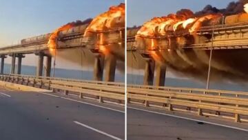 Daily Mail: Το μυστηριώδες «κύμα» λίγο πριν από την έκρηξη στη γέφυρα της Κριμαίας