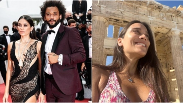 Μαρσέλο: Η σύζυγός του, Κλαρίς Άλβες, πήγε στην Ακρόπολη - Δείτε φωτογραφίες