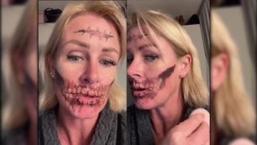 Έβαλε τατουάζ στο πρόσωπο για το Halloween και δεν μπορούσε να το αφαιρέσει
