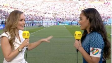 Μουντιάλ 2022: Η Άλεξ Σκοτ του BBC φόρεσε το περιβραχιόνιο του «OneLove» στο Live από το γηπέδο