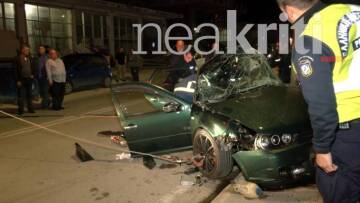 Κρήτη: Σοκαριστικές εικόνες από το τροχαίο στα Χανιά - Ποια η κατάσταση των δύο τραυματιών