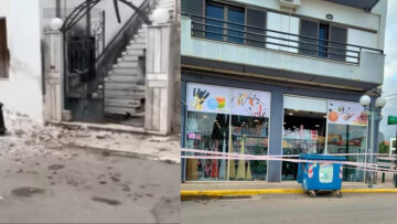 Σεισμός στην Εύβοια: Έσπασαν τζαμαρίες από την ισχυρή δόνηση