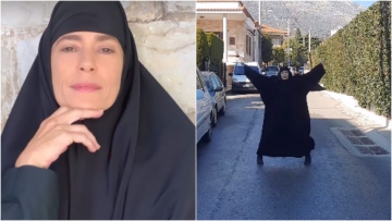 Μυρτώ Αλικάκη: Κάνει ζέσταμα με τα ράσα ως μοναχή Κασσιανή από το «Μαύρο Ρόδο» - Δείτε βίντεο