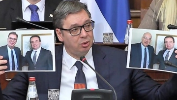 Σέρβια - Βούτσιτς: Έδειξε στη Βουλή φωτογραφία του Δένδια με τον Άλμπιν Κούρτι που υπέστη φωτομοντάζ