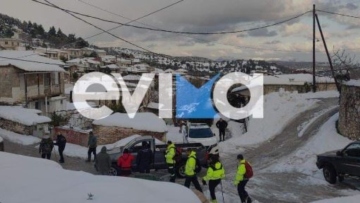 Κακοκαιρία «Μπάρμπαρα» - Εύβοια: Συναγερμός για ηλικιωμένο που αγνοείται στα χιόνια