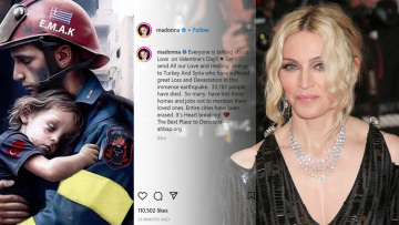 Η Μαντόνα ανέβασε στο Instagram την αφίσα για τη βοήθεια της ΕΜΑΚ στους σεισμόπληκτους της Τουρκίας