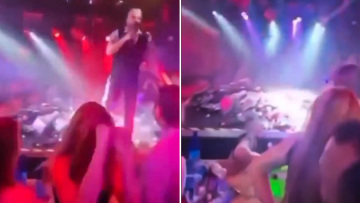  Χρήστος Δάντης: Βίντεο από τη στιγμή που πέφτει από την πίστα την ώρα που τραγουδάει