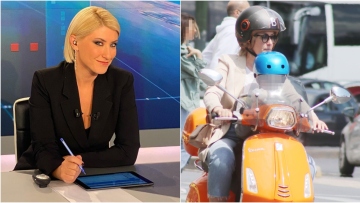 Σία Κοσιώνη: Στο κέντρο της Αθήνας με μηχανάκι και τον γιο της, Δήμο - Δείτε φωτογραφίες