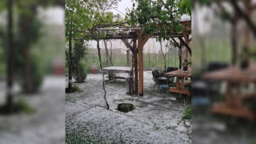 Μεγάλες καταστροφές σε καλλιέργειες από χαλάζι στην Καρυά Ολύμπου