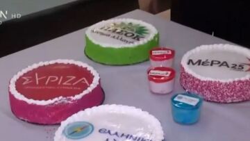 Εκλογές 2023: Ανάρπαστες οι τούρτες για κόμματα στη Θεσσαλονίκη - Δείτε βίντεο