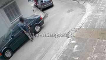 Λαμία: Καρέ-καρέ οι κινήσεις διαρρήκτη αυτοκινήτου στο κέντρο της πόλης