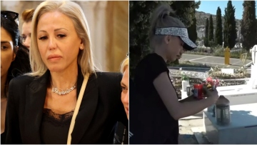 Άννα Φλωρινιώτη: Στον τάφο του πατέρα της εννιά μέρες μετά τον θάνατό του - Δείτε το βίντεο