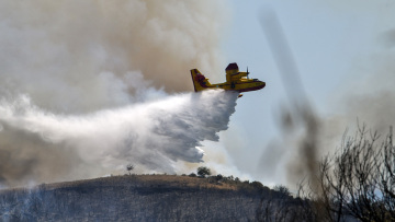 Φωτιά στο Αλιβέρι: Οριοθετημένη περιμετρικά χάρη στα εναέρια - Συνελήφθη 75χρονος