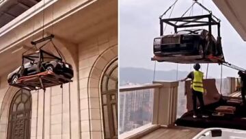 Κινέζος εκατομμυριούχος αγόρασε Rolls-Royce και την ανέβασε στο μπαλκόνι του στον 44ο όροφο - Δείτε βίντεο
