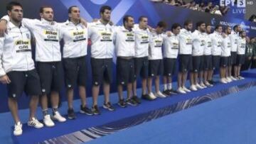 Παγκόσμιο πρωτάθλημα πόλο: Η απονομή των ασημένιων μεταλλίων στους Έλληνες 