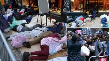 Νέα Υόρκη: Εικόνες χάους με μετανάστες να κοιμούνται στα πεζοδρόμια - Δείτε βίντεο