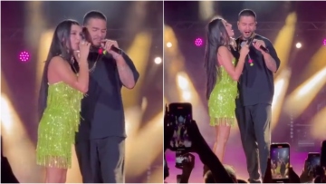 Μάστορας-Αναστασία: Το ντουέτο τους στη σκηνή και η αφιέρωση της 19χρονης  στον τραγουδιστή - «Σε αγαπώ»