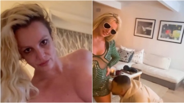 Μπρίτνεϊ Σπίαρς: Μετά τον χωρισμό της χορεύει γυμνόστηθη στο κρεβάτι και ένας άντρας γλείφει το πόδι της 