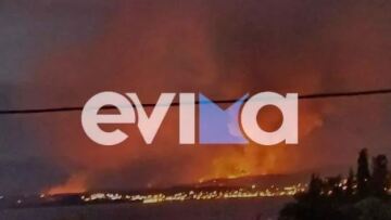 Φωτιές: Νύχτα αγωνίας στην Εύβοια - Tρία ενεργά πύρινα μέτωπα 