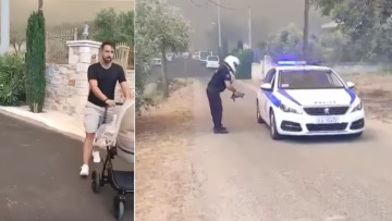 Φωτιά στη Φυλή: Βίντεο με αστυνομικούς στο έργο της διάσωσης των κατοίκων από τα πύρινα μέτωπα