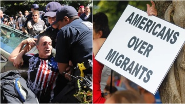 Νέα Υόρκη: Άγρια επεισόδια σε συγκέντρωση κατά των μεταναστών έξω από την κατοικία του δημάρχου - Δείτε βίντεο