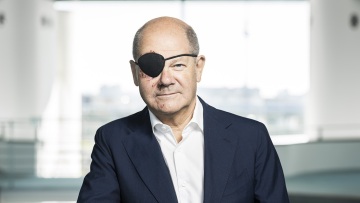 Όλαφ Σολτς: Έγινε... «πειρατής» για να «κρύψει» το πρησμένο μάτι μετά το ατύχημα στο τζόκινγκ