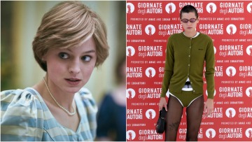 Έμα Κόριν: Αγνώριστη η «Νταϊάνα» του Netflix - Με ξυρισμένο κεφάλι και εσώρουχο στο Φεστιβάλ Βενετίας