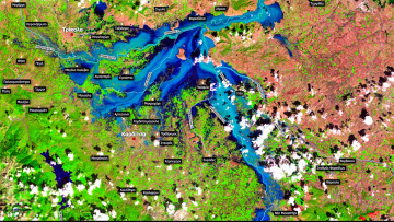 Θεσσαλία: Δορυφόρος απεικονίζει τις πρωτοφανείς πλημμύρες - Έχουν «πνιγεί» Τρίκαλα και Καρδίτσα 