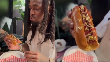 Quavo: Ο ράπερ έφαγε ένα χοτ-ντογκ με νιφάδες χρυσού που κοστίζει «100 χιλιάδες δολάρια»