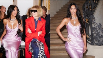 Κιμ Καρντάσιαν: «Διαψεύδει» με μια φωτογραφία ότι τη σνόμπαρε η Άννα Γουίντουρ σε επίδειξη μόδας