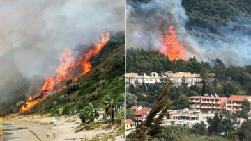 Φωτιά στην Κέρκυρα: Κόπσαν οι άνεμοι, έφτασε στη θάλασσα η φωτιά