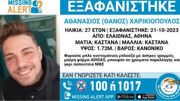 Αγωνία για την εξαφάνιση του 27χρονου Θάνου στον Ελαιώνα - Μου είπε σ’ αγαπώ κι άρχισε να τρέχει, λέει ο πατέρας του