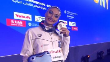 Πλατανιώτη: Η στιγμή της απονομής του ασημένιου μεταλλίου στη Ντόχα - Βίντεο 