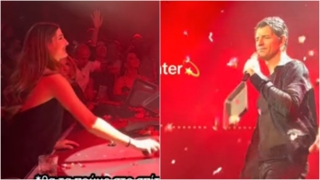 Σάκης Ρουβάς: Η κόρη του τον «έλουσε» με λουλούδια στο κέντρο που εμφανίζεται - Βίντεο