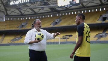 ΑΕΚ: Ο Μάριος Ηλιόπουλος στην OPAP Arena μαζί με τον Μαρσιάλ