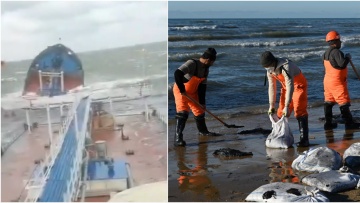 Ρώσοι επιστήμονες για την πετρελαιοκηλίδα στο στενό του Κερτς: Ο εξοπλισμός των συνεργείων καθαρισμού είναι ακατάλληλος 