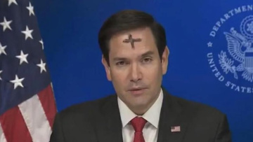 O Μάρκο Ρούμπιο εμφανίστηκε με σταυρό στο μέτωπο σε συνέντευξή του στο Fox News