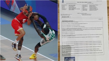 Το φύλλο αγώνα του τρίτου τελικού Παναθηναϊκού-Ολυμπιακού: Τι έγραψαν οι διαιτητές για Φουρνιέ, Ναν και συνθήματα 