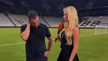 Έγινε viral o προπονητής της Σαχτάρ που δεν κοιτάζει στα μάτια την δημοσιογράφο της ομάδας επειδή ζηλεύει η σύζυγός του - Βίντεο 