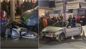 Περιστέρι: Οδηγός κάμπριο έπεσε πάνω σε σταθμευμένα οχήματα και χτύπησε μητέρα και παιδί 