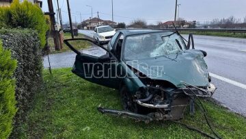 Θρήνος στη Βέροια για τον 22χρονο που σκοτώθηκε σε τροχαίο: Διαλυμένο το αυτοκίνητο που οδηγούσε, δείτε βίντεο και φωτογραφίες