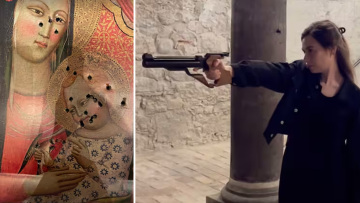 Πολιτικός χρησιμοποίησε εικόνα της Παναγίας της Βρεφοκρατούσας ως στόχο σκοποβολής, καταδικάστηκε σε ελβετικό δικαστήριο