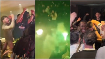 Αποθέωση στο ξενοδοχείο για τον Κυπελλούχο Παναθηναϊκό και σύνθημα για Ναν με Πέγκυ Ζήνα, δείτε βίντεο και φωτογραφίες