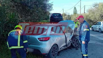 Δύο τραυματίες μετά από τροχαίο στην παλαιά εθνική οδό Πατρών-Πύργου