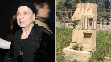 Νίκος Ξυλούρης: Δεν ξέρω τι συνέβη, στο Ηράκλειο τον αγαπούν πολύ, είπε η χήρα του για τον βανδαλισμό της προτομής του