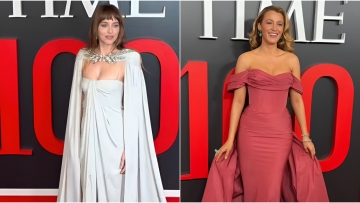 Το αρχαιοελληνικό look της Ντακότα Τζόνσον και η ουρά της Μπλέικ Λάιβλι: Οι λαμπερές εμφανίσεις στο Time 100 Gala