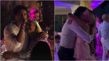 Ο Δήμος Αναστασιάδης τραγούδησε στη δεξίωση της βάφτισης των γιων του: Η αγκαλιά και ο χορός με την Τζένη Θεωνά, δείτε βίντεο